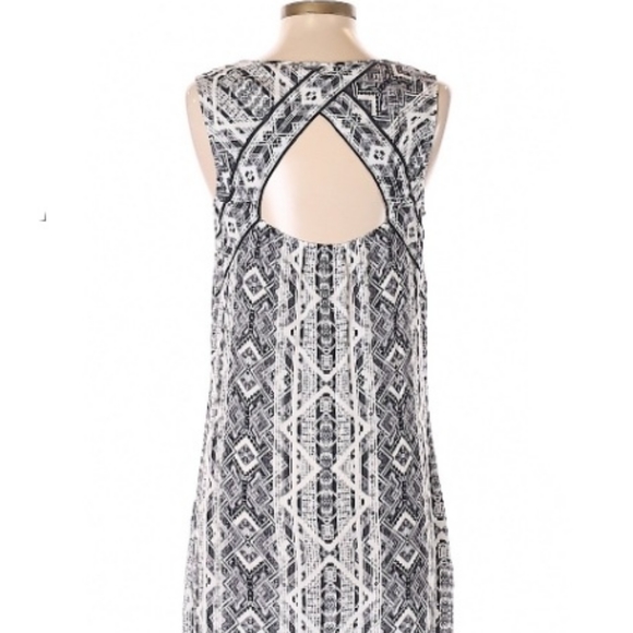 New ☆SPLENDID☆ Brand Boho Taos Geo Boarder Print Sleeveless Flowing Maxi Dress - Picture 2 of 13
